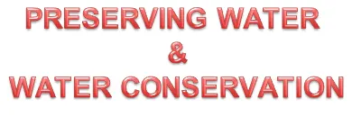Water conservation